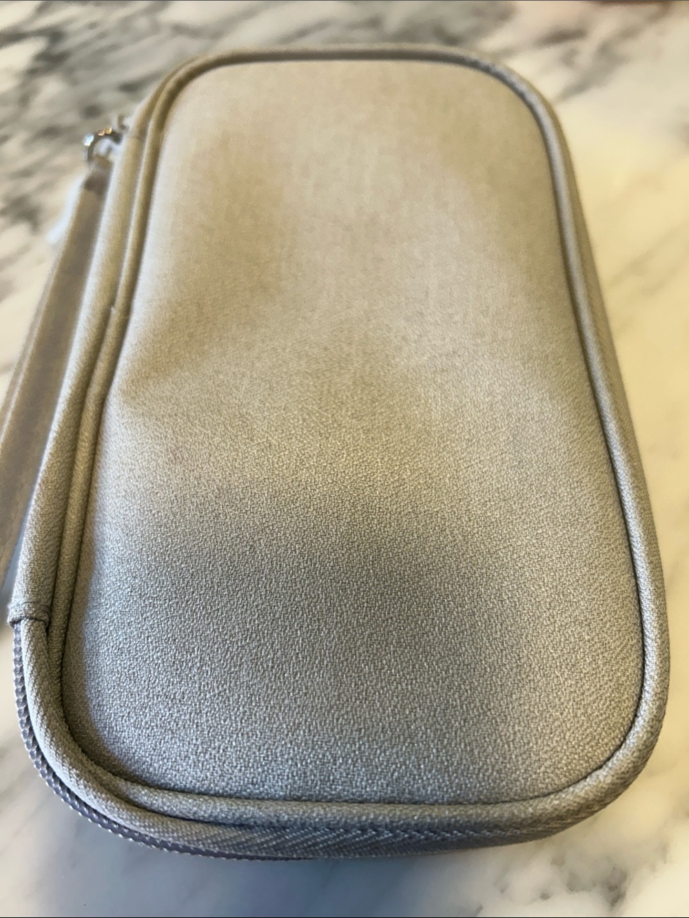 Metallic Silver Travel Tech Pouch